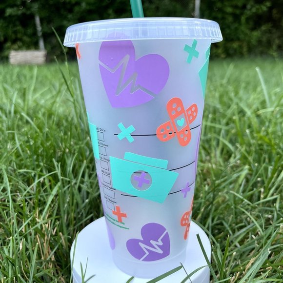 NWOT HANDMADE Personalised NURSING Coffee Starbucks Cup - Picture 3 of 3